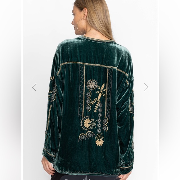 Johnny Was BIYA BELINA VELVET TUNIC - Picture 3 of 5